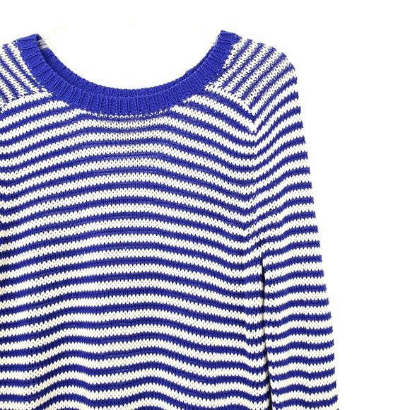 Cobalt Blue/White Striped Sweater by Forever 21 - Picture 5 of 13